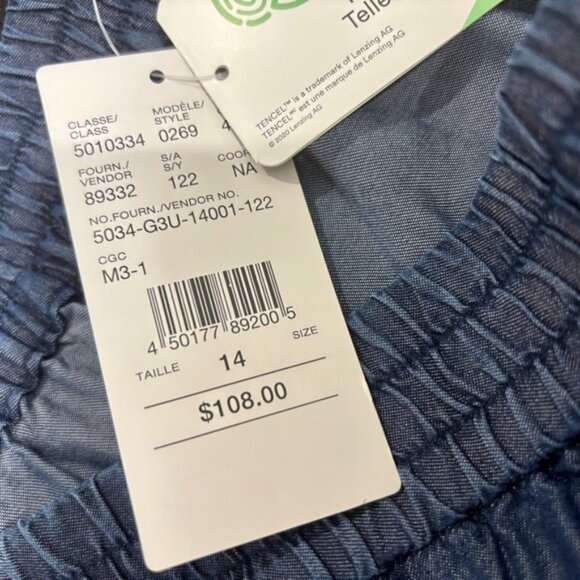 Laura Plus New Plus Size Tier Tencel Denim Midi Skirt Size 22 - Picture 9 of 10